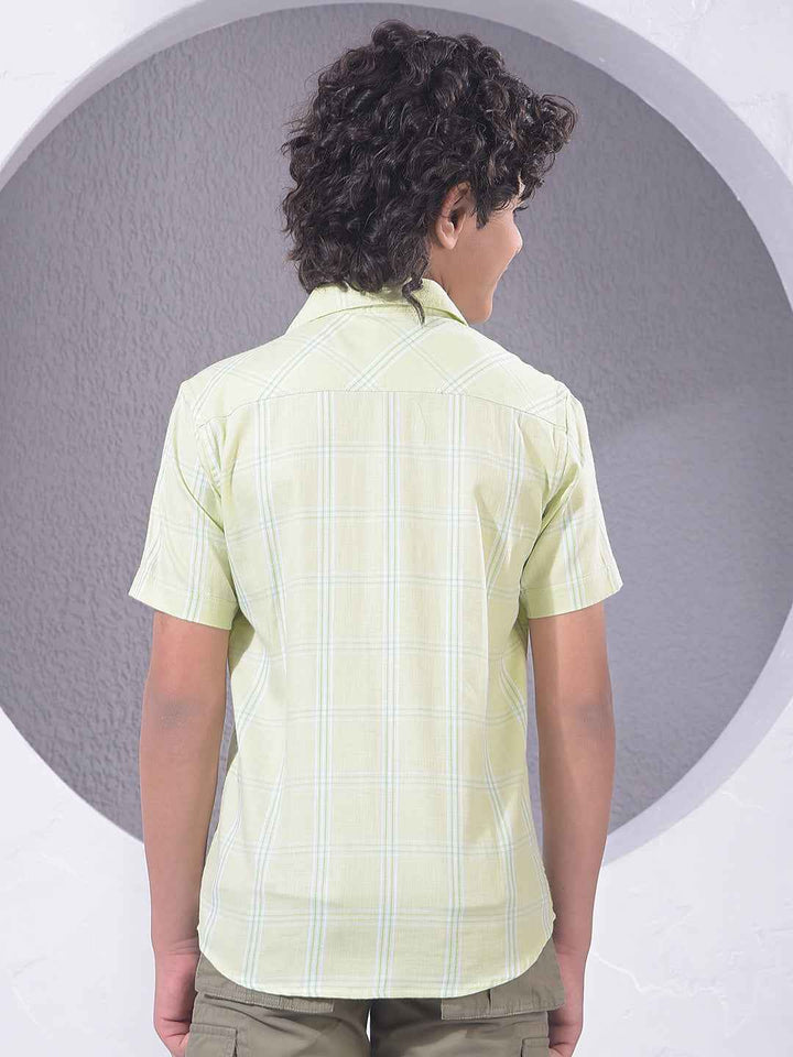 Green Checked 100% Cotton Shirt