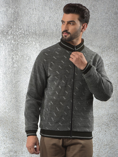 Beige Printed Reversible Jacket