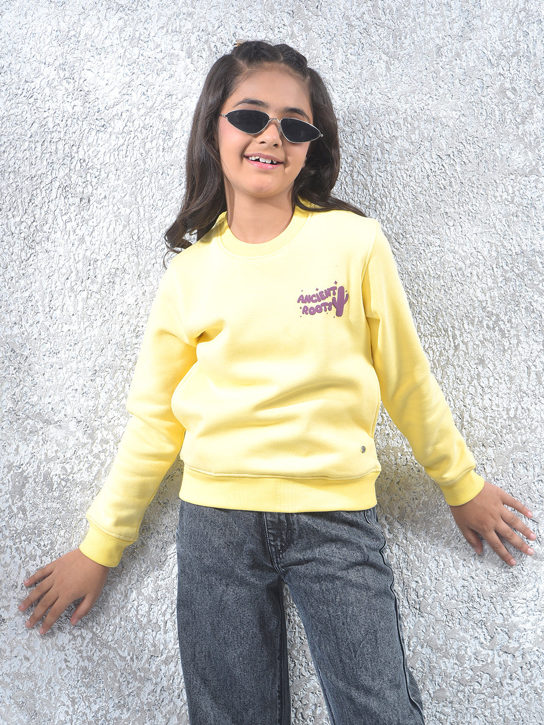 Yellow Knitted Sweatshirt