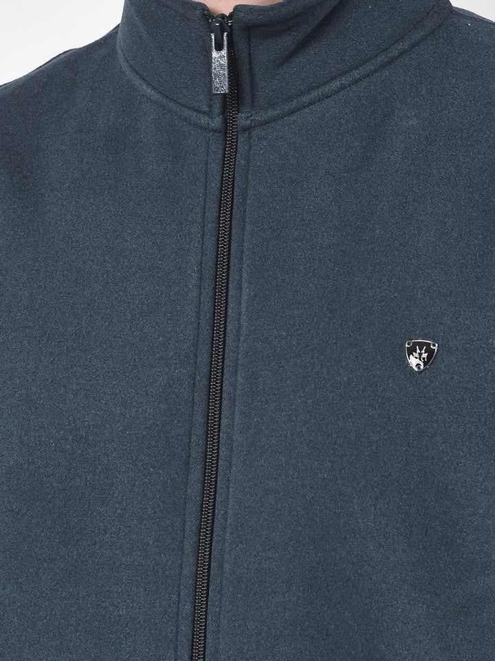 Gritty Blue Sleeveless Sweatshirt