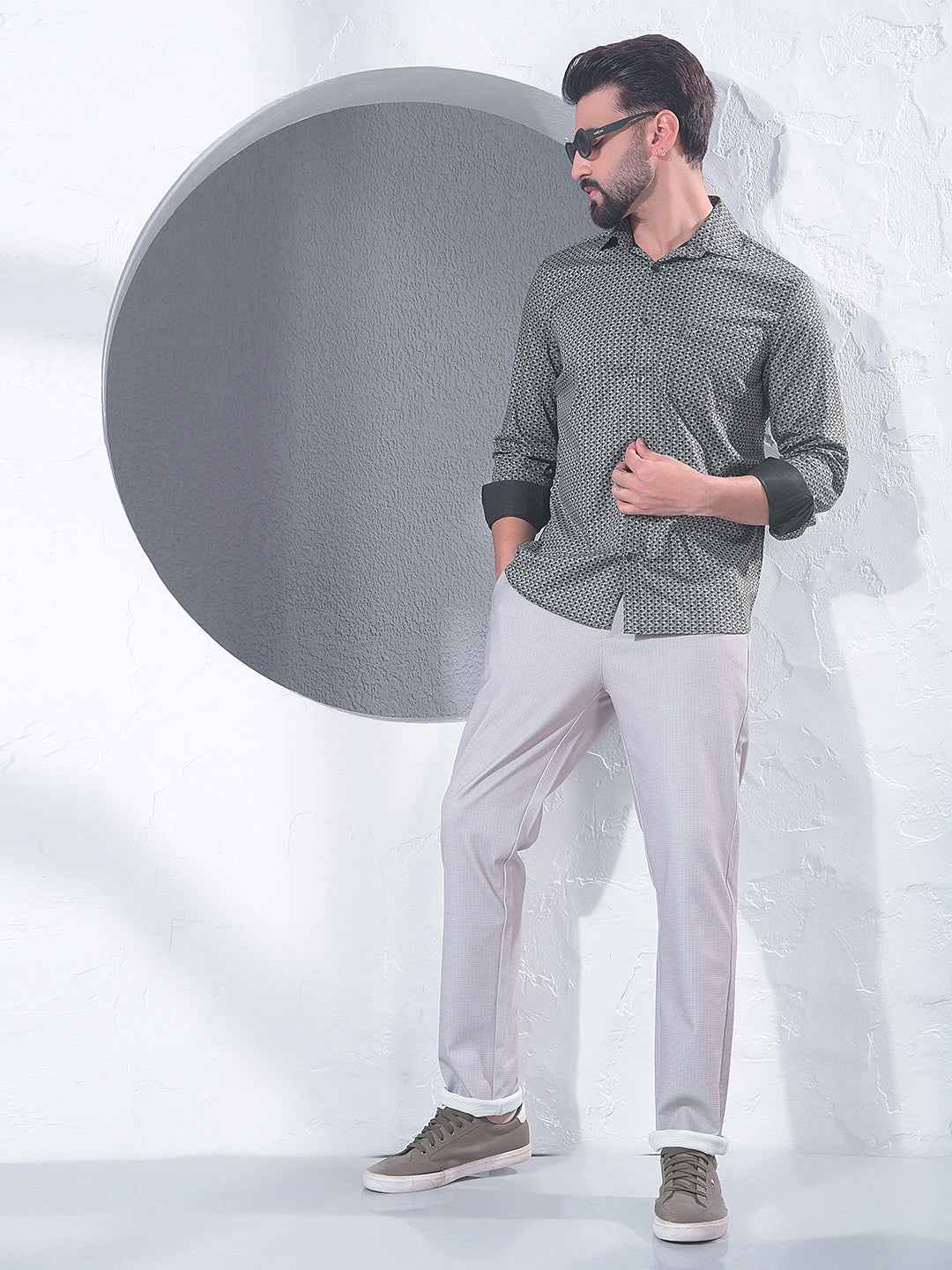 Green Graphic Print Shirt