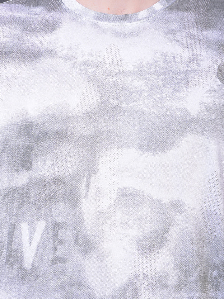 Grey Typographic Print T-Shirt