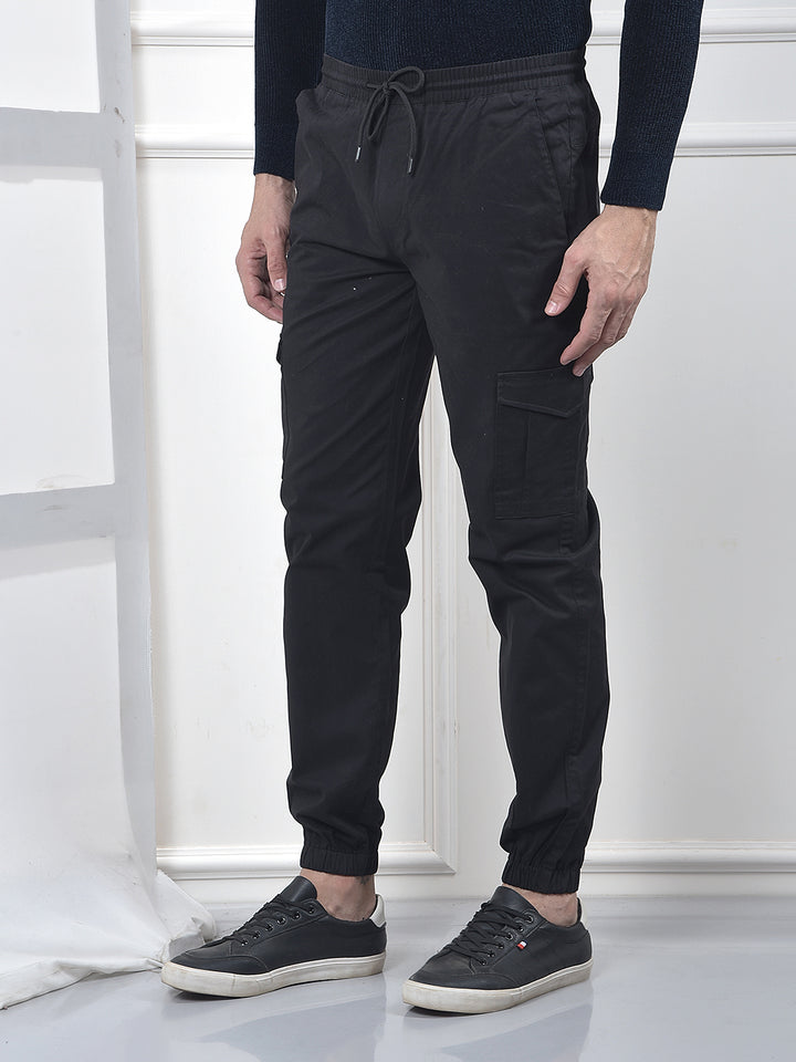 Chic Black Cargo Joggers