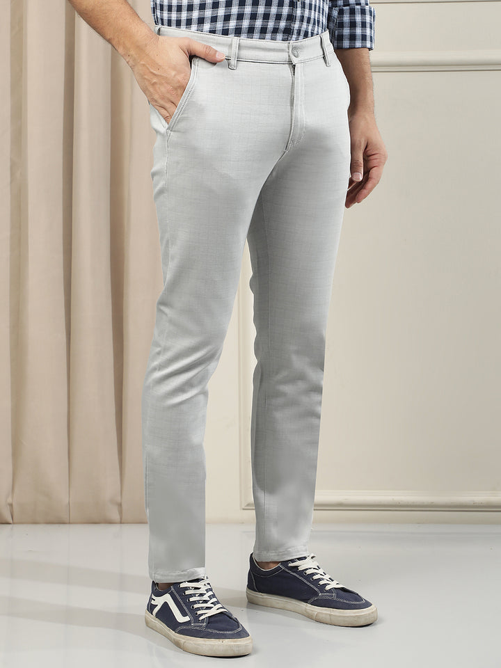 Grey Checked Trousers