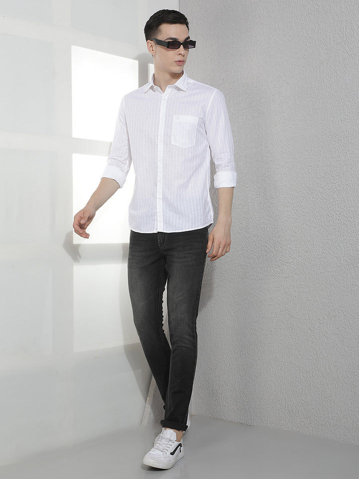 White Striped Shirt