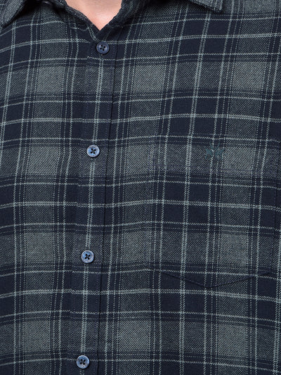 Green Checked 100% Cotton Shirt