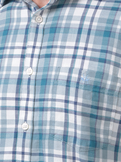 Green Checked 100% Cotton Shirt