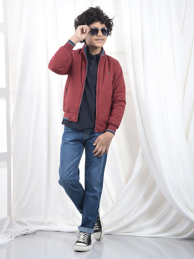 Red & Blue Reversible Padded Bomber Jacket