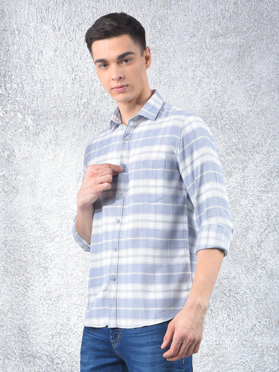 Grey Checked Shirt-Men Shirts-Crimsoune Club