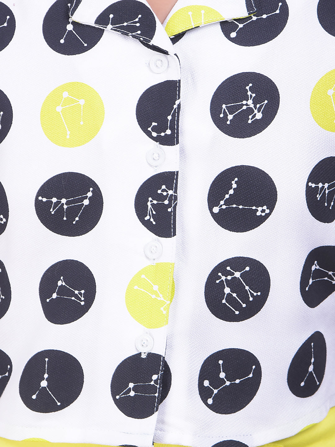 Multi-Color Printed Notched Lapel Sleeveless Top