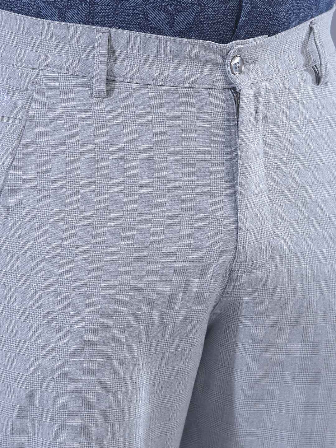 Grey Checked Trousers