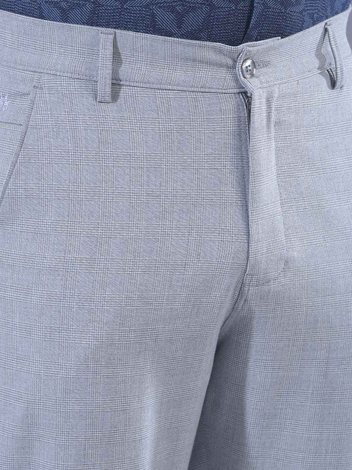 Grey Checked Trousers