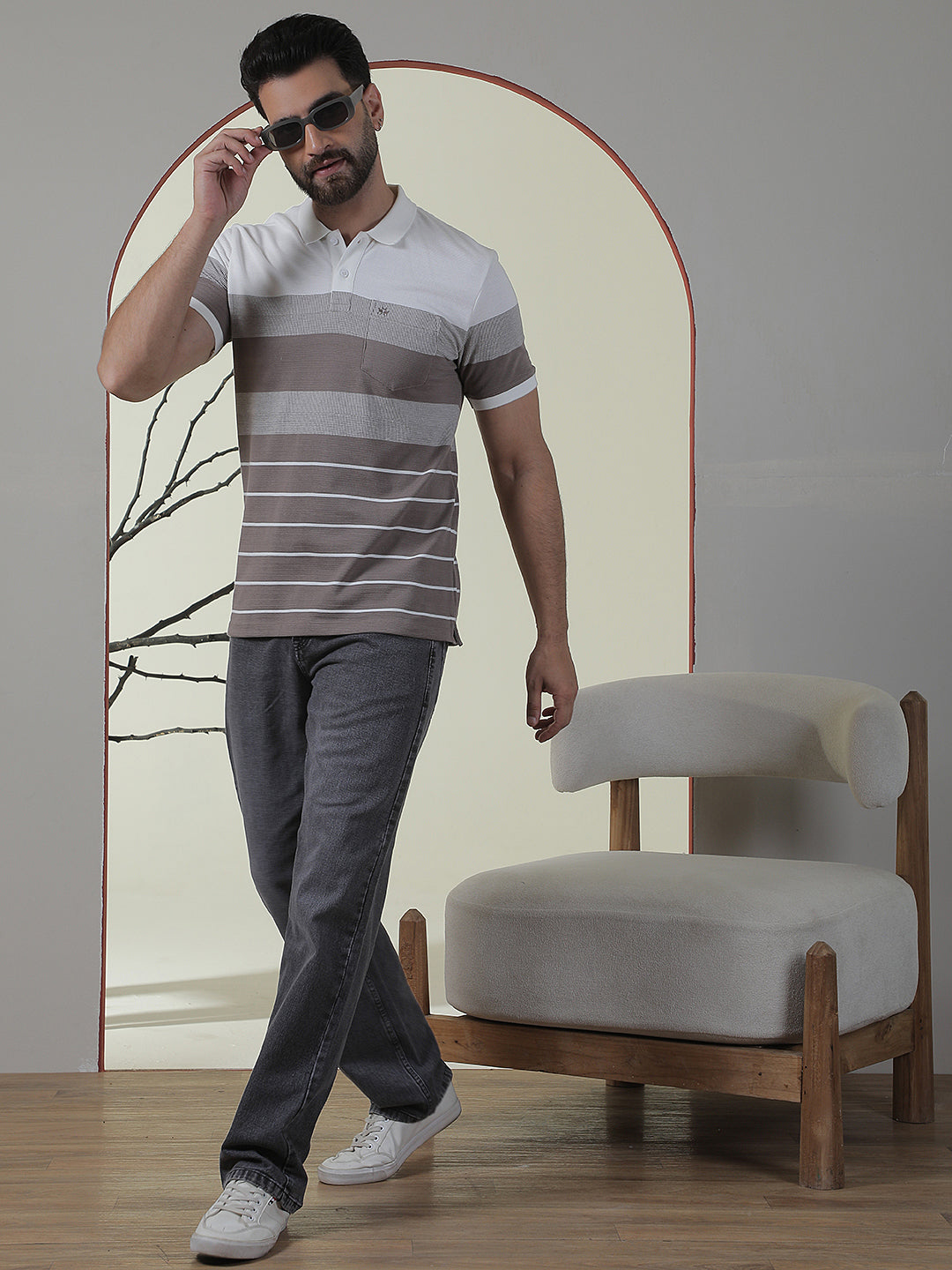 Grey 100% Cotton Baggy Jeans
