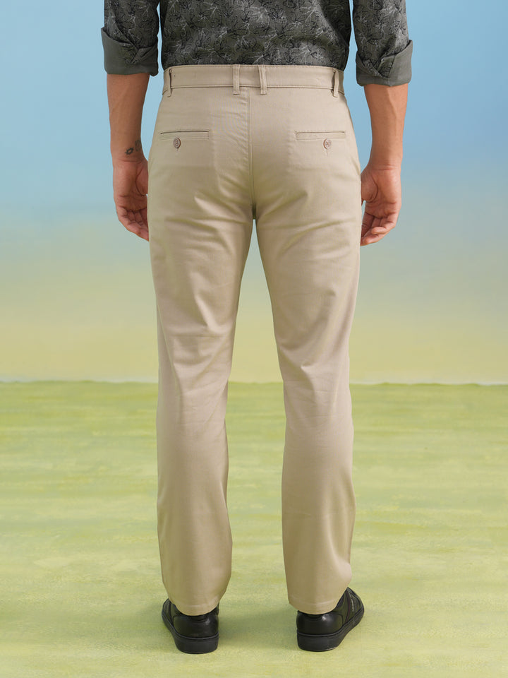 Contemporary Straight Dobby Trousers