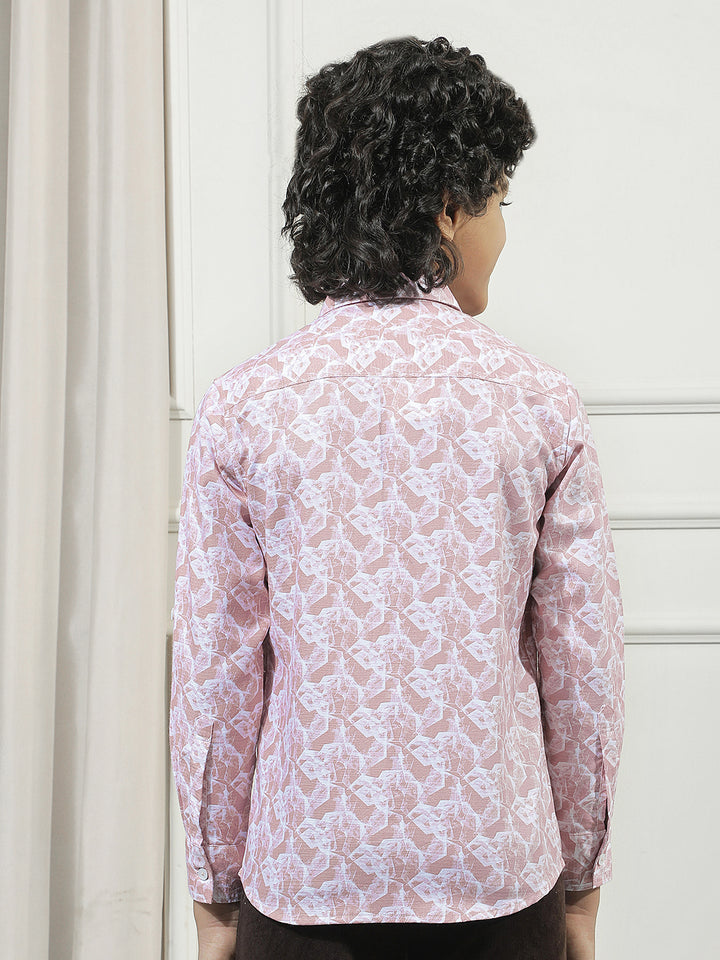 Mauve Pink Graphic Print Shirt