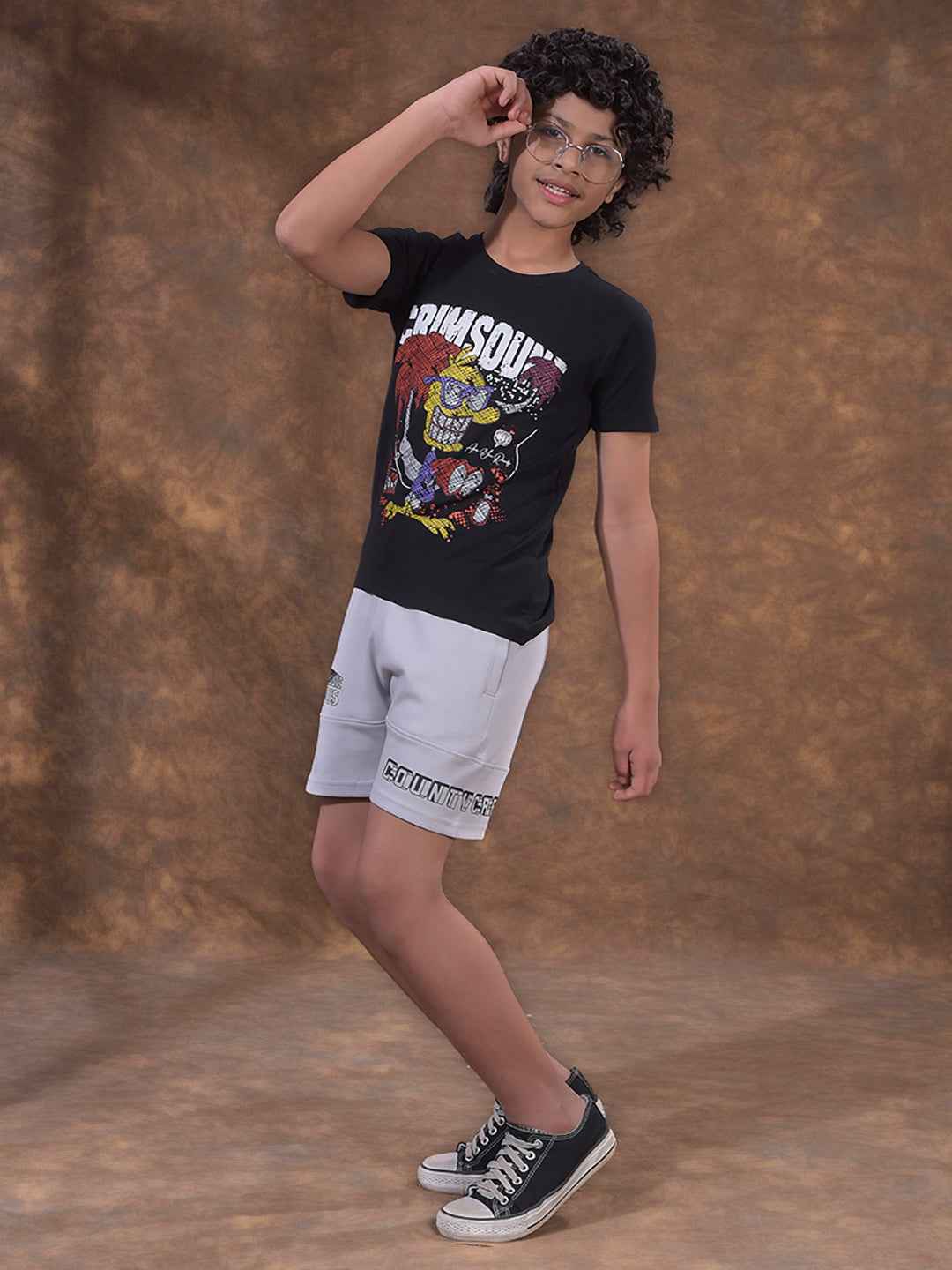 Black Graphic Print T-Shirt