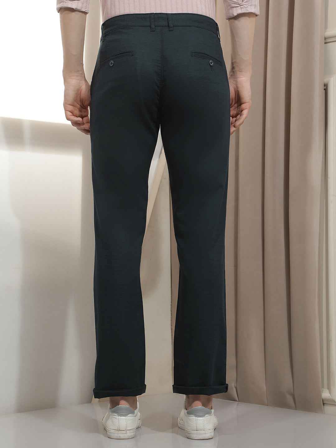 Navy Blue 100% Cotton Trousers