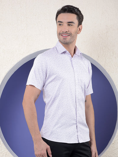 Purple Floral Printed Shirt