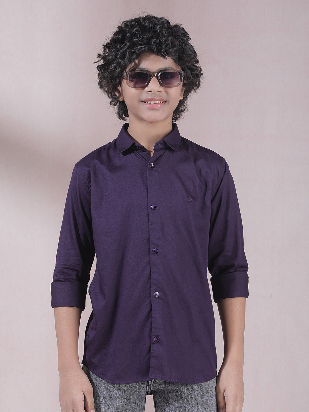 Purple 100% Cotton Shirt