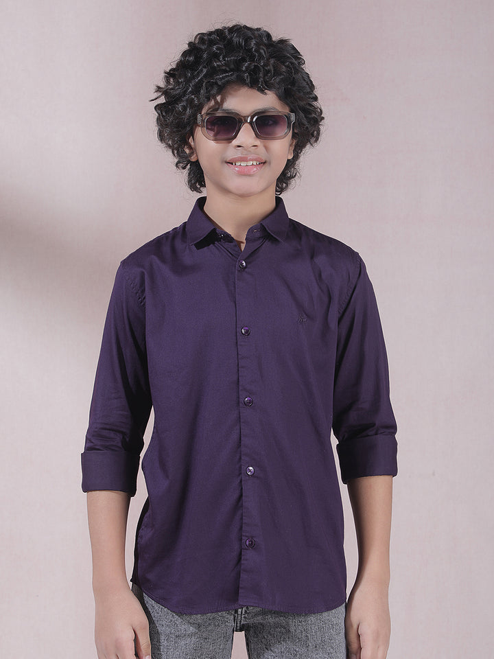 Purple 100% Cotton Shirt