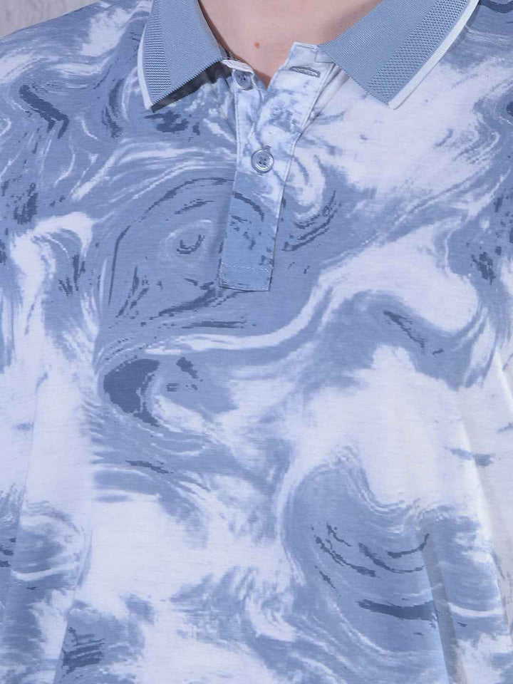 Blue Printed T-Shirt