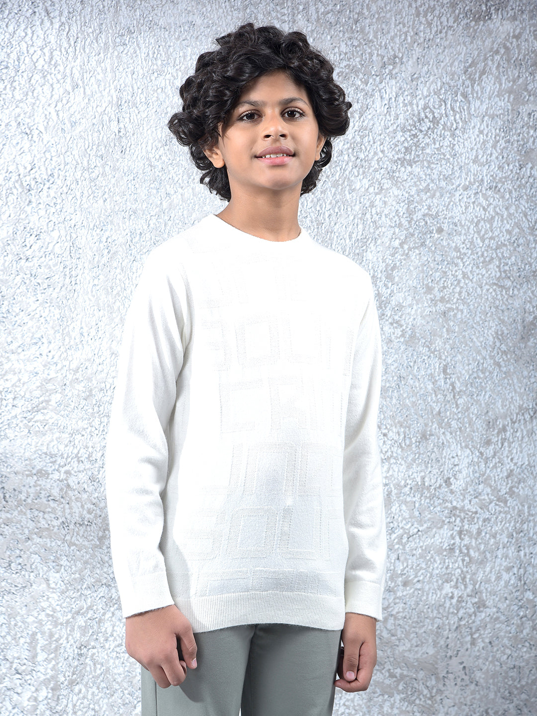Off White Jacquard Sweater