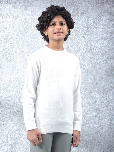 Off White Jacquard Sweater