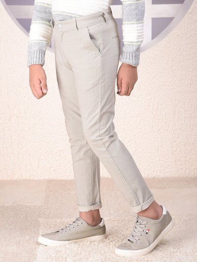 Olive Vertical Stripes Trousers