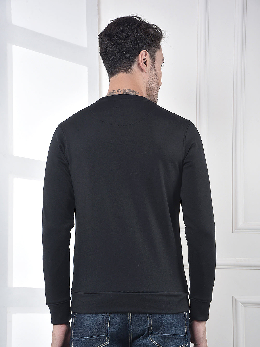 Black Graphic Print Sweatshirt
