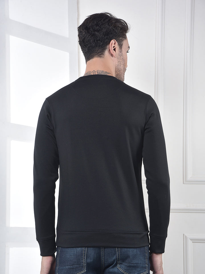 Black Graphic Print Sweatshirt