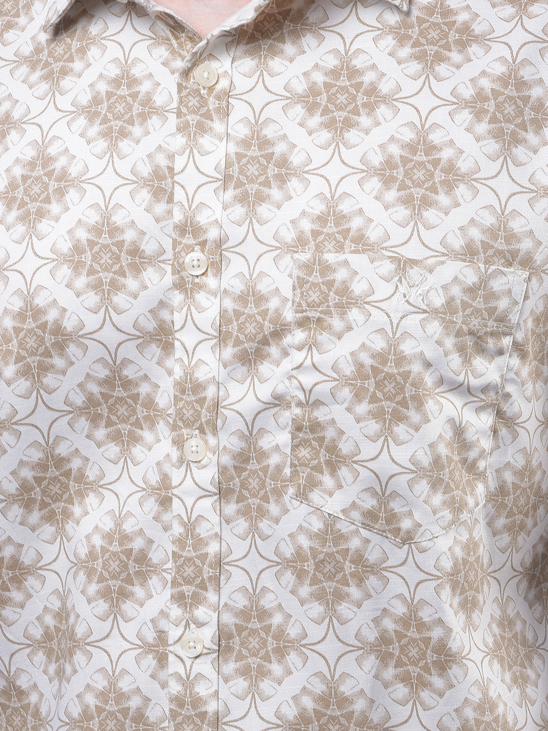 Beige Printed Shirt