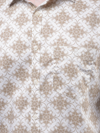 Beige Printed Shirt