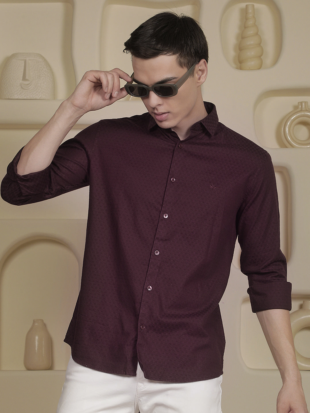 Structured Deep Wine Shirt