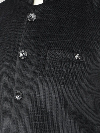 Black Printed Waist Coat