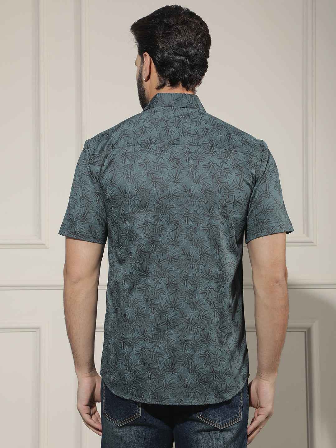 Green Floral Print Shirt