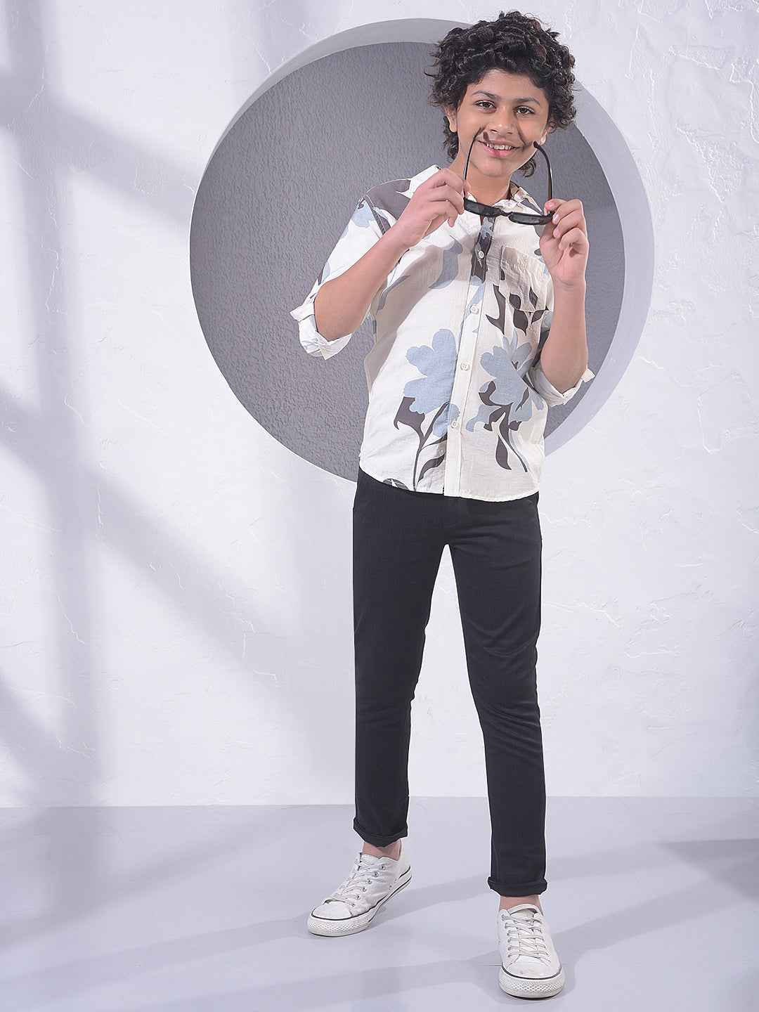 Black Checked Trousers