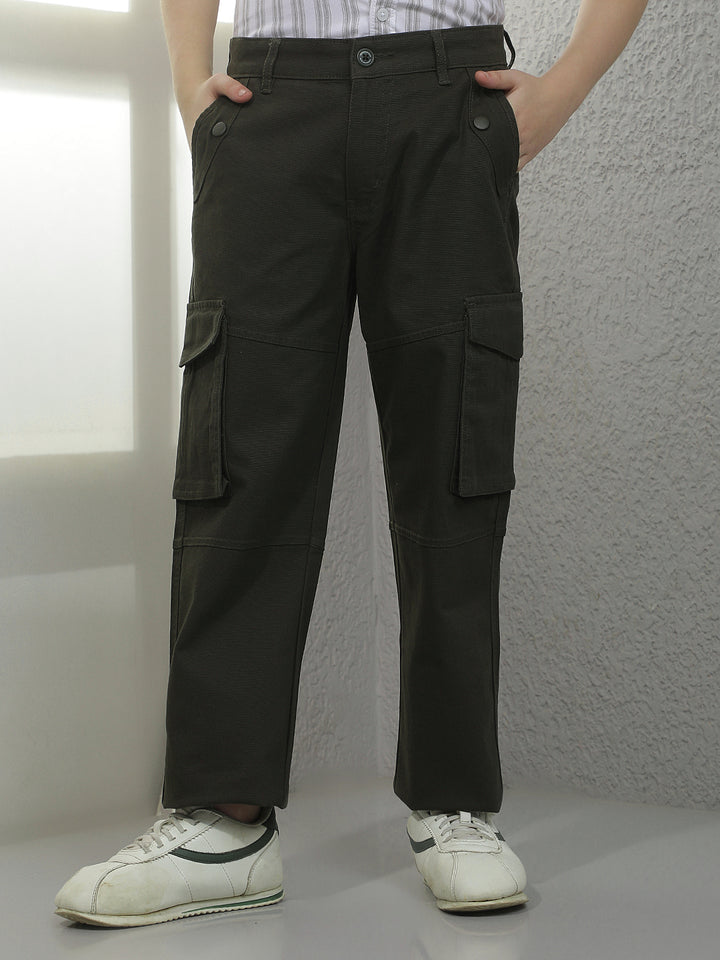 Tailored Deep Olive Cargo Trousers