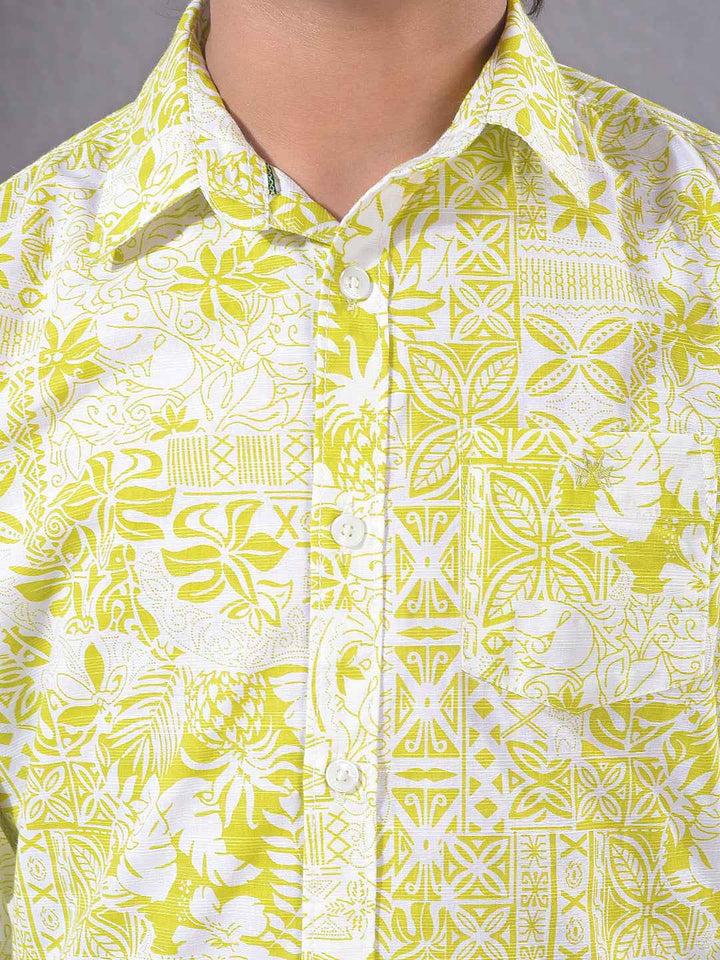 Green Floral Print Shirt