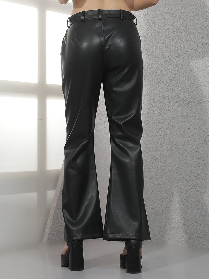 Black Bootcut Casual Trousers