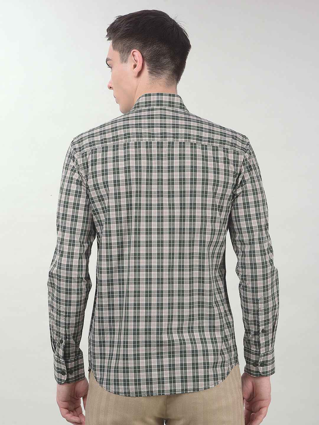 Green Checked 100% Cotton Shirt