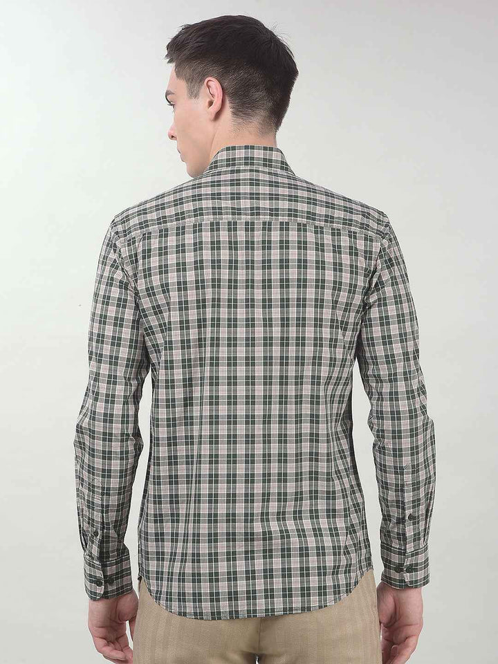 Green Checked 100% Cotton Shirt