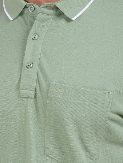 Green Polo Neck T-Shirt
