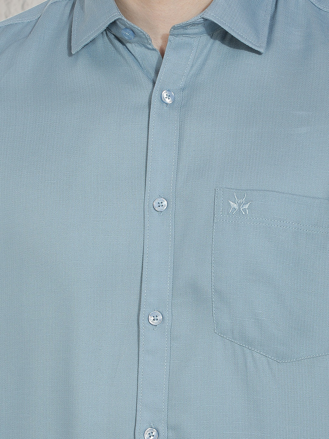 Vibrant Blue Casual Shirt