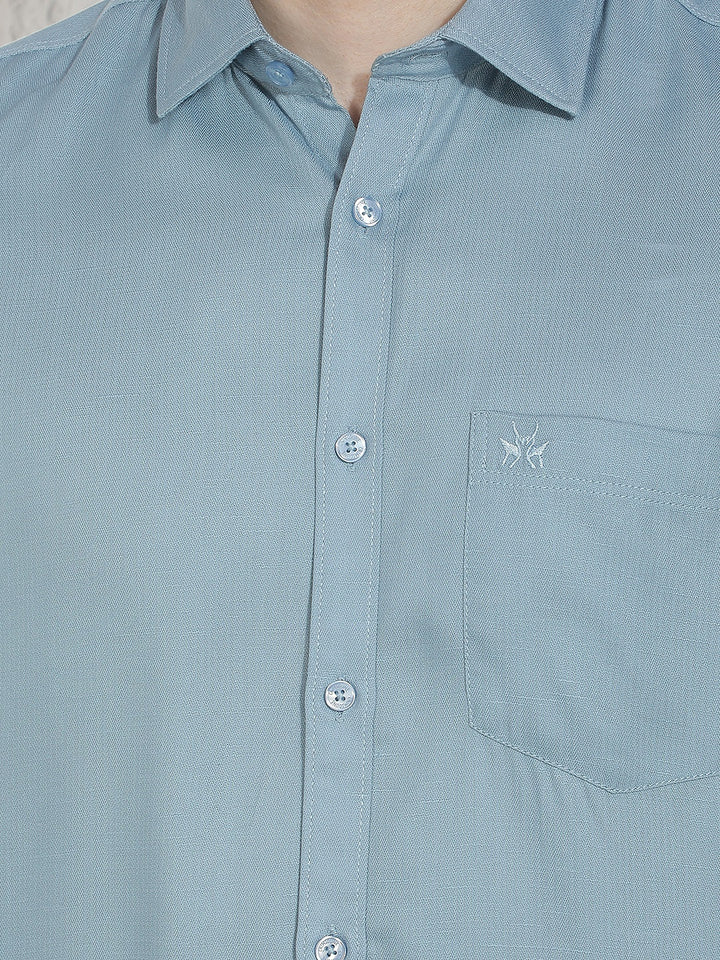Vibrant Blue Casual Shirt