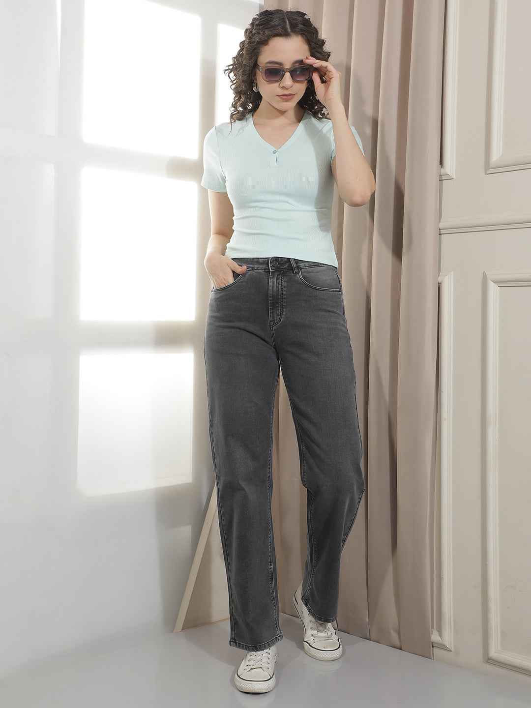 Mint Green Modal Crop T-Shirt