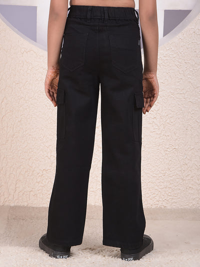 Black Baggy Cargo Jeans