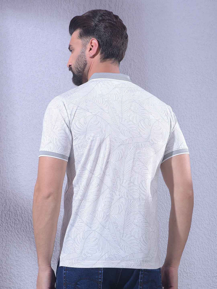 White Floral Print T-Shirt