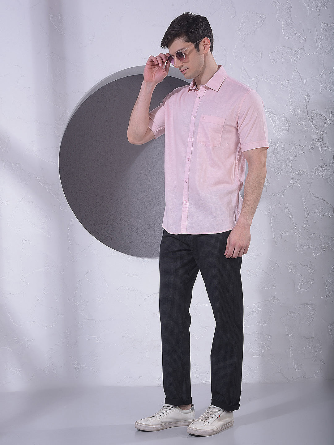 Soft Peach Linen Shirt