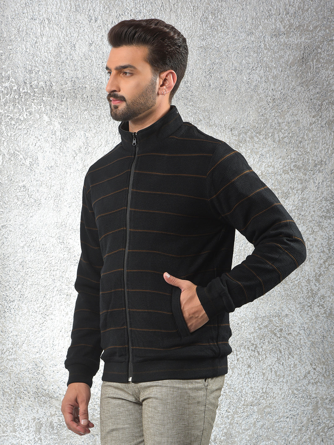 Black Checked Reversible Jacket