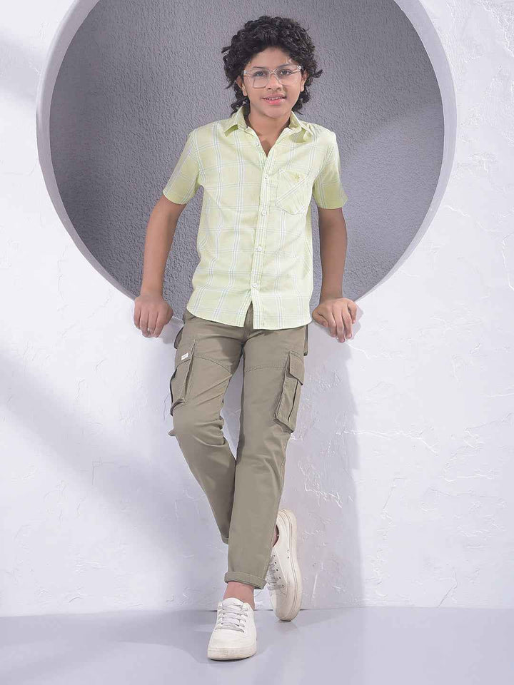 Green Checked 100% Cotton Shirt